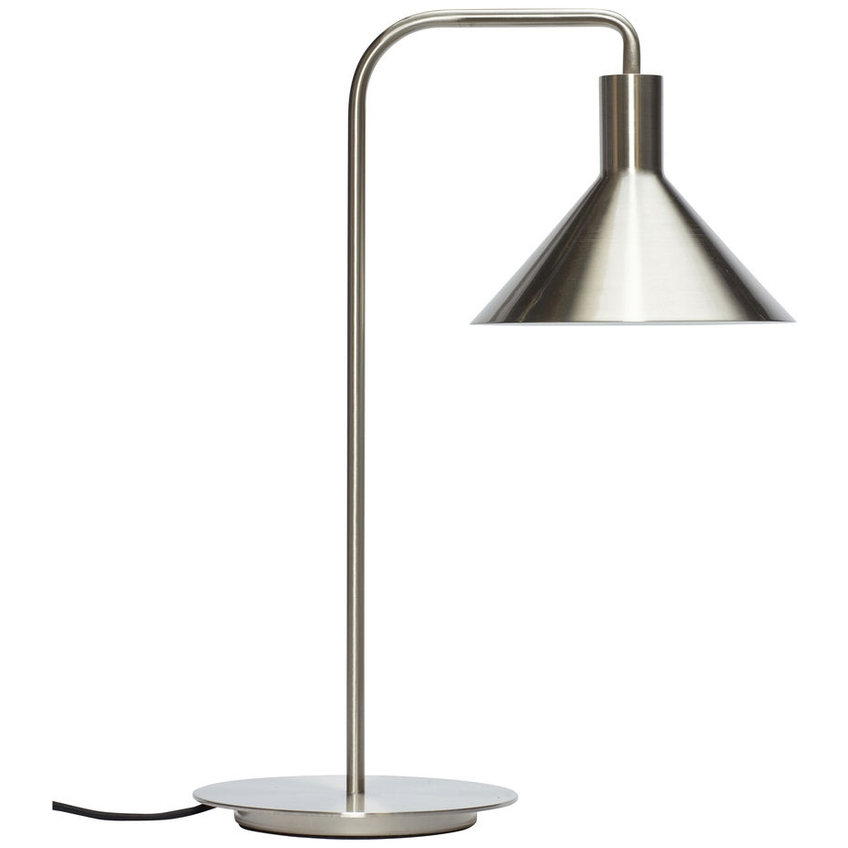 Stříbrná kovová stolní lampa Hübsch Solo Hübsch