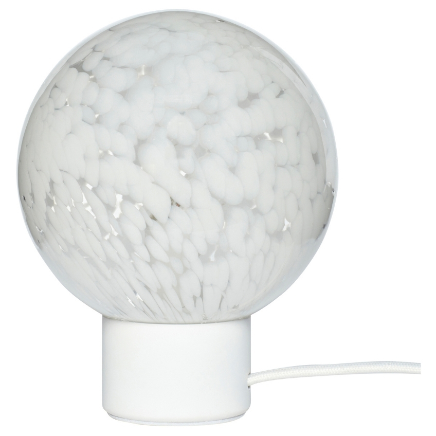 Bílá skleněná stolní lampa Hübsch Cloud 15 cm Hübsch