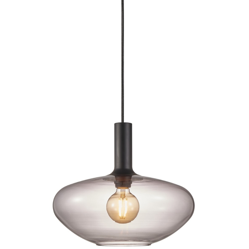 Nordlux Kouřově šedé skleněné závěsné světlo ALTON 35 cm Nordlux