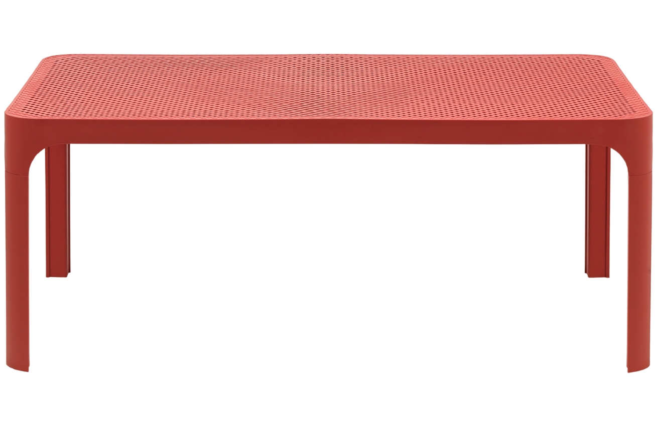 Nardi Červený plastový zahradní stolek Net 100 x 60 cm Nardi