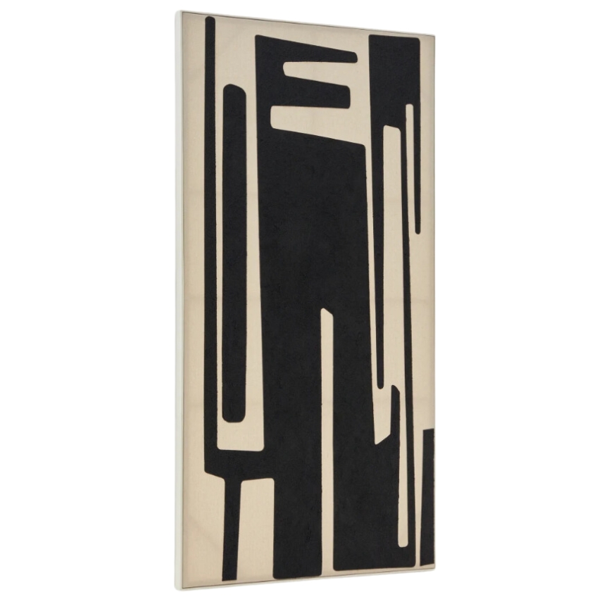 Černobílý abstraktní obraz Kave Home Salmi 210 x 110 cm Kave Home