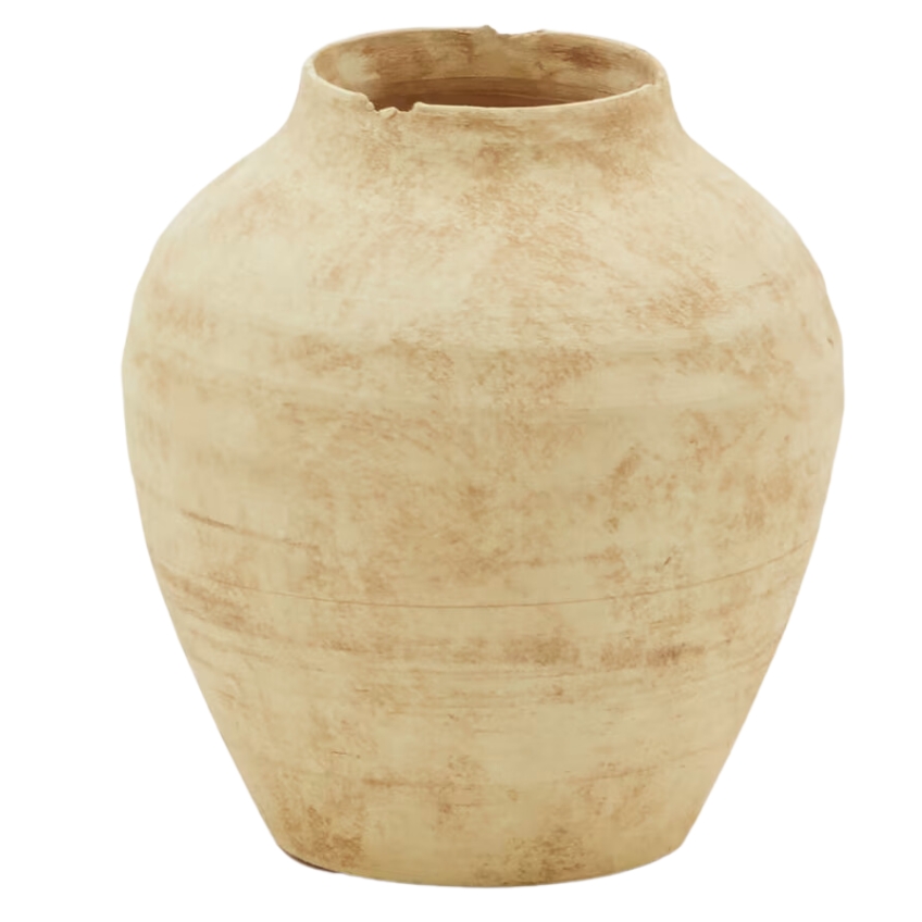 Béžová keramická váza Kave Home Silbet 21 cm Kave Home