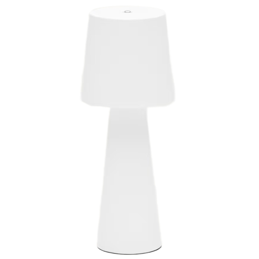 Bílá kovová zahradní stolní LED lampa Kave Home Arenys S Kave Home