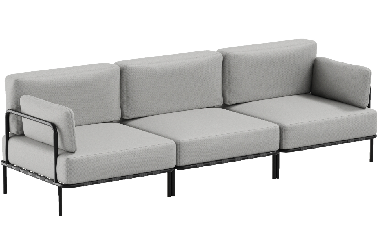 Sit Sit Světle šedá čalouněná zahradní trojmístná pohovka Salve 234 cm Sit Sit