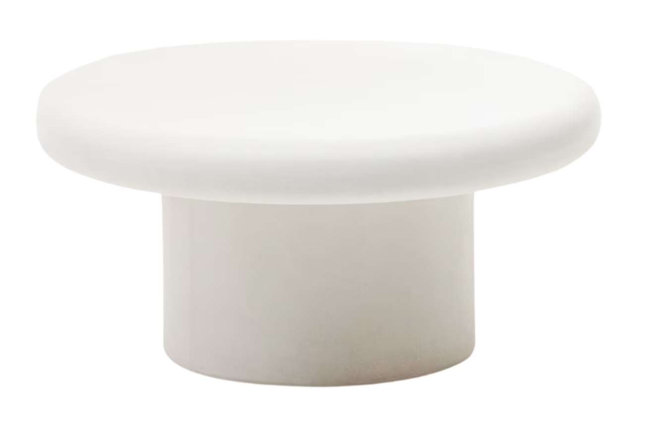 Bílý cementový zahradní stolek Kave Home Addaia 66 cm Kave Home