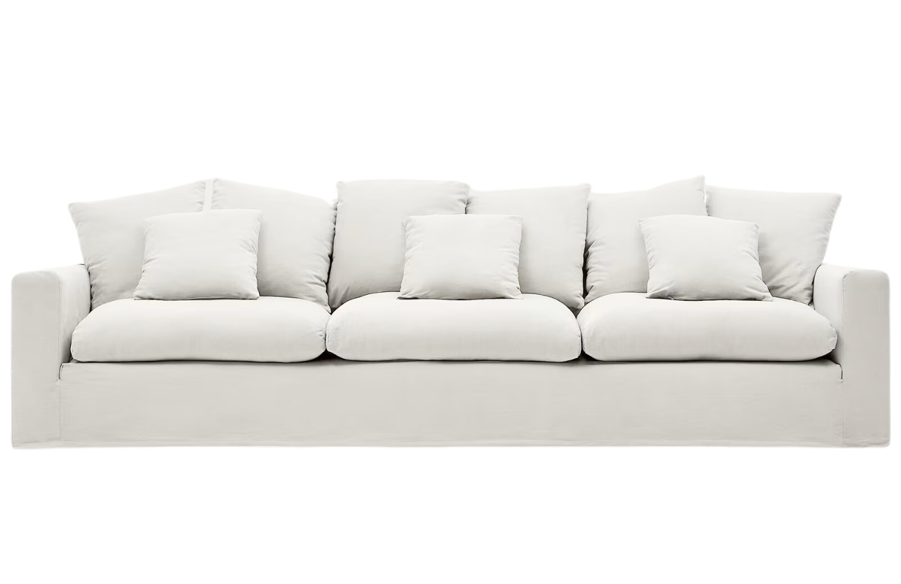 Krémově bílá čalouněná čtyřmístná pohovka Kave Home Nora 340 cm Kave Home