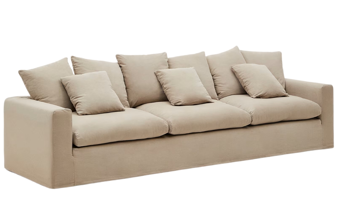 Béžová čalouněná čtyřmístná pohovka Kave Home Nora 340 cm Kave Home