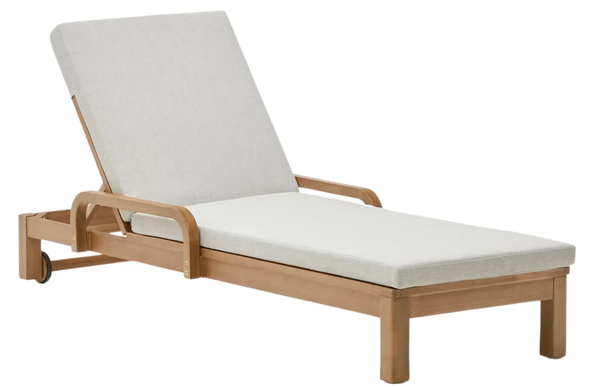 Kave Home Dřevěné zahradní lehátko Sonsaura
