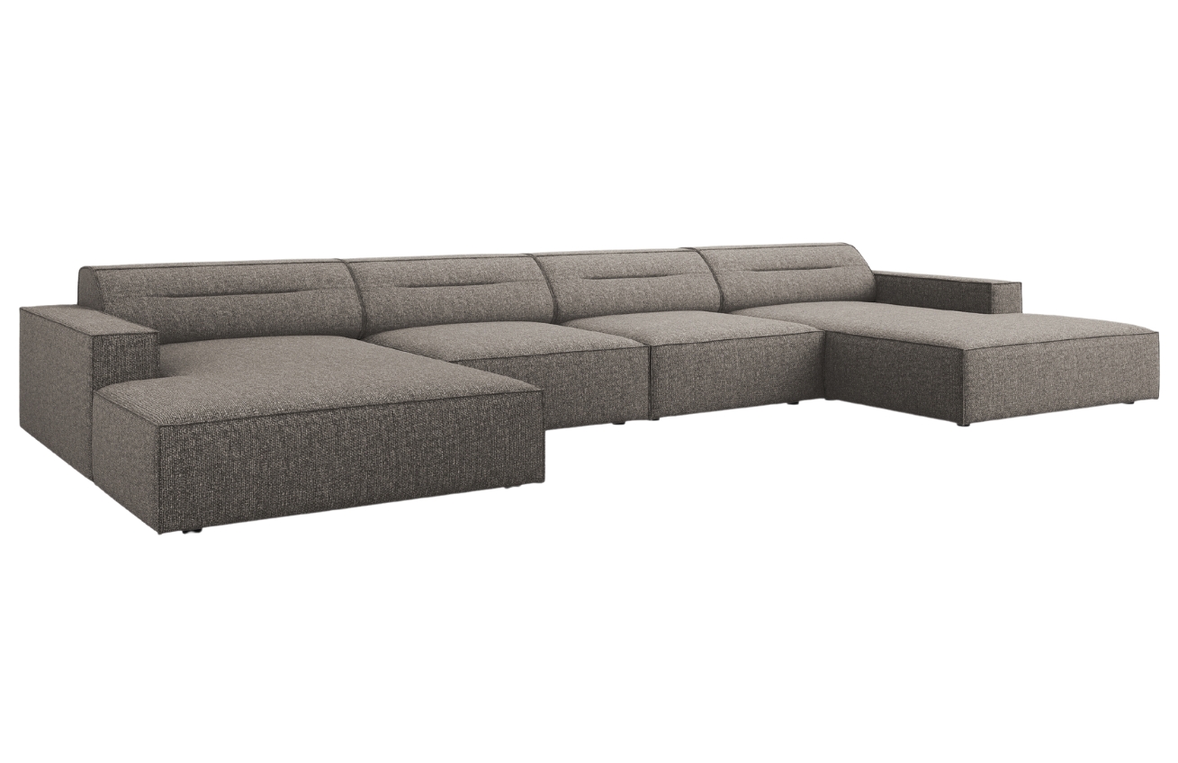 Šedá čalouněná rohová pohovka do "U" Windsor & Co Lupus 364 cm Windsor & Co