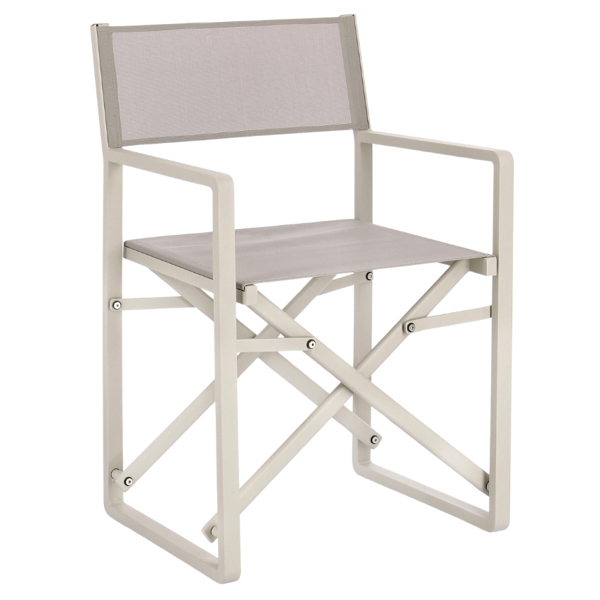 Bílá čalouněná skládací zahradní židle Bizzotto Konnor Bizzotto