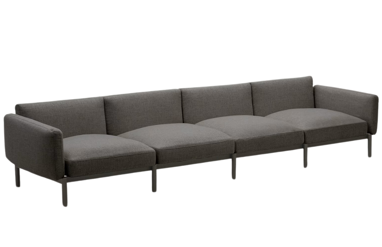 Šedá čtyřmístná zahradní pohovka Kave Home Sorells 370 cm Kave Home