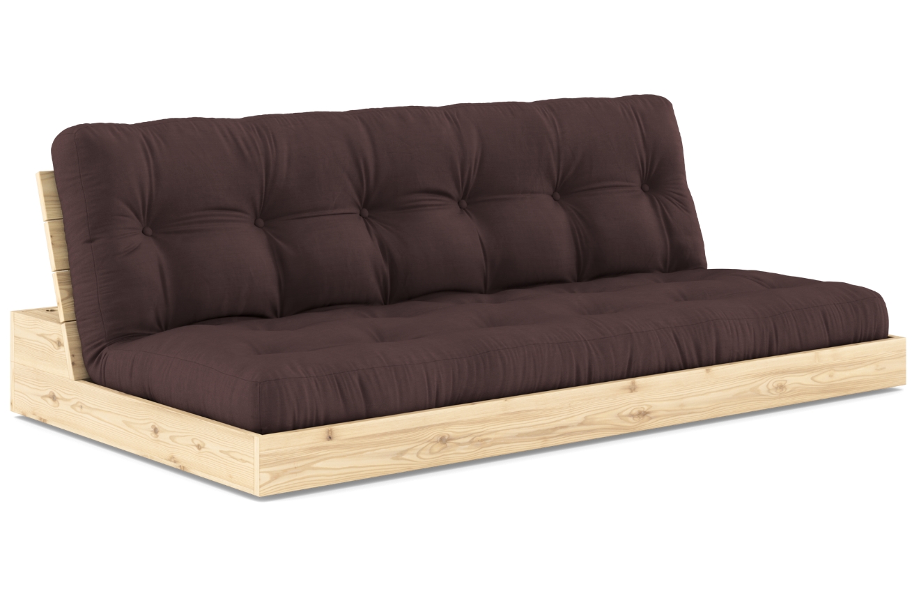 Tmavě hnědá dvoumístná rozkládací pohovka Karup Design Base 196 cm Karup Design