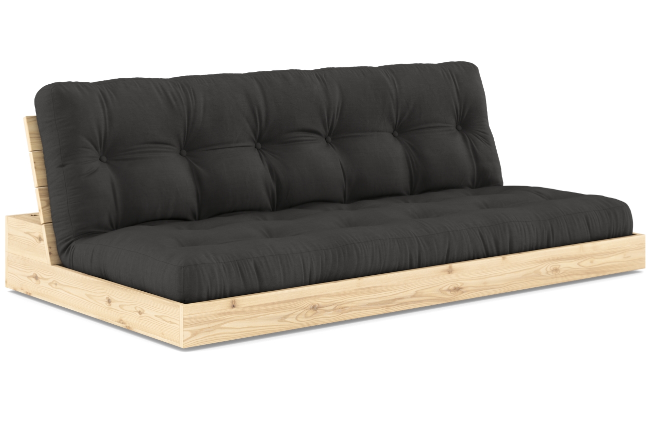 Tmavě šedá dvoumístná rozkládací pohovka Karup Design Base 196 cm Karup Design