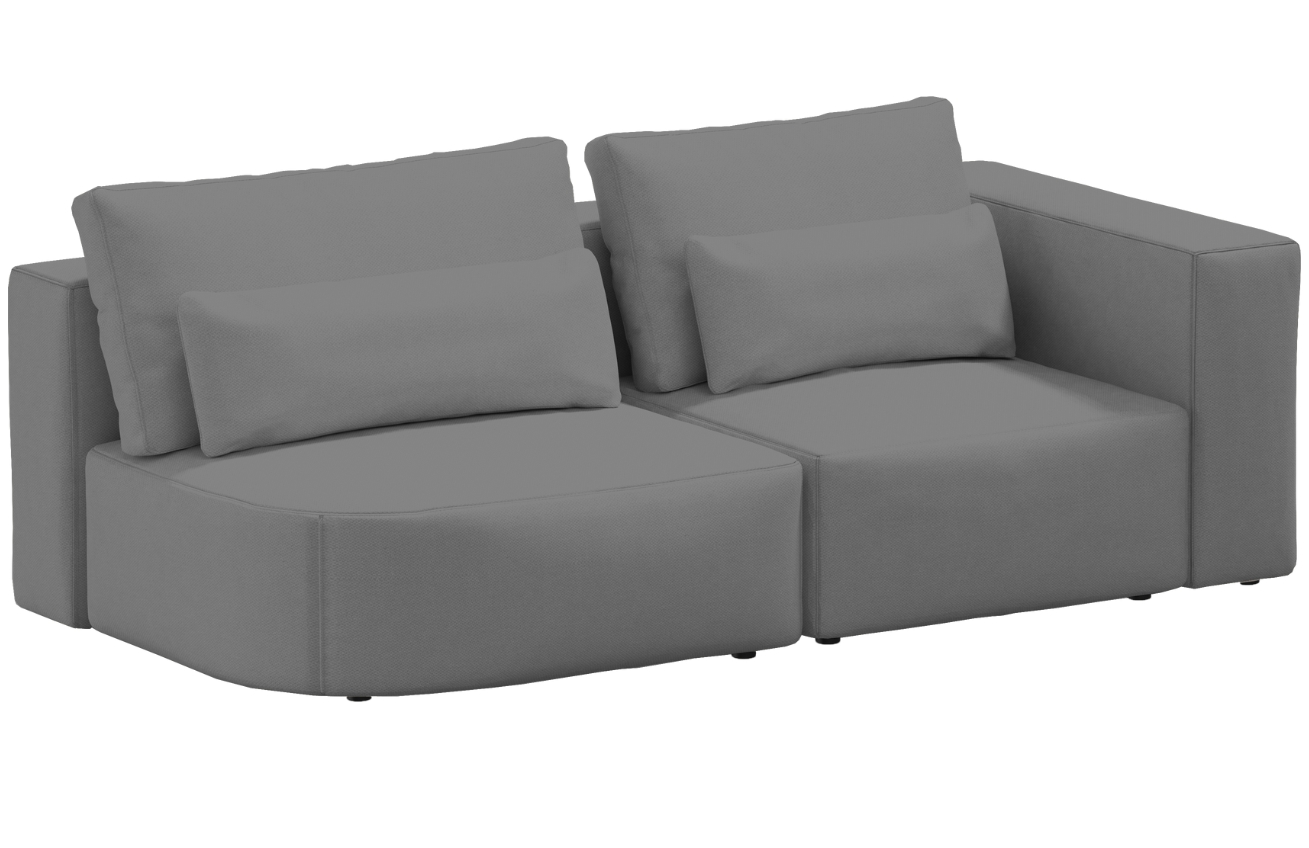 Sit Sit Šedá čalouněná dvoumístná pohovka Riposo 185 cm Sit Sit