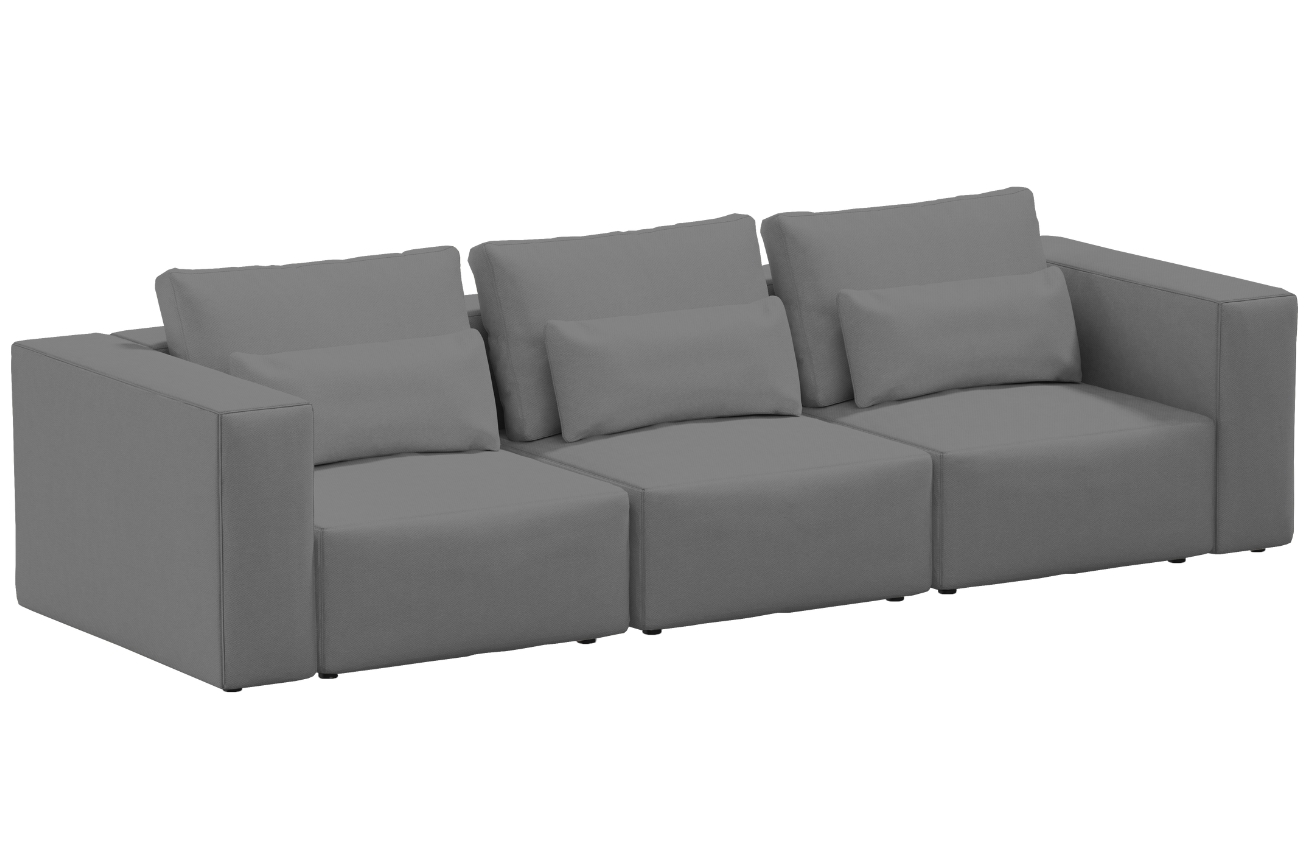 Sit Sit Šedá čalouněná třímístná pohovka Riposo 290 cm Sit Sit