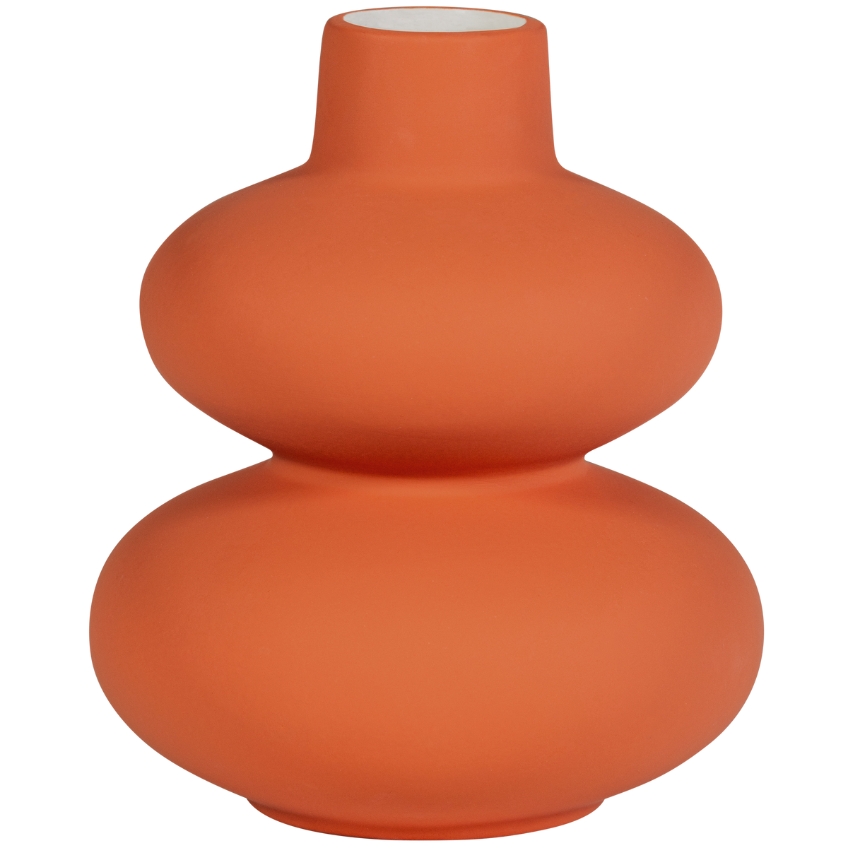 Hoorns Oranžová keramická váza Sens 19 cm Hoorns