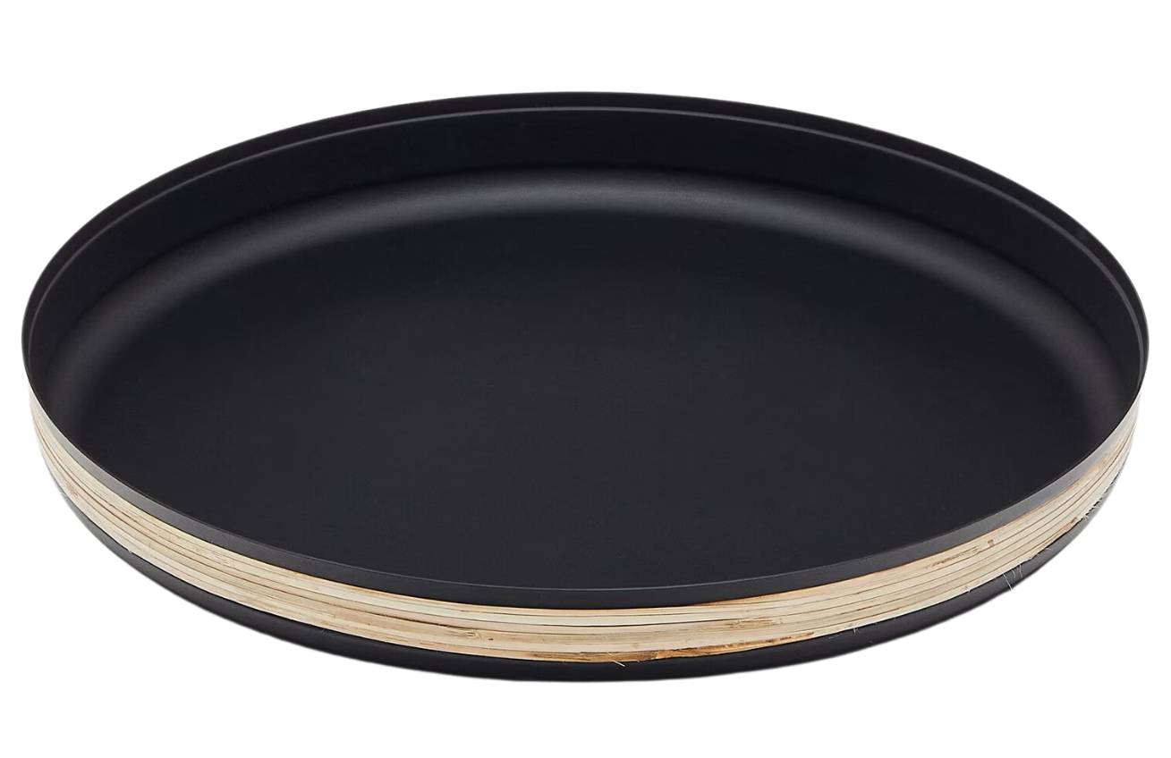 Černý kovový podnos Kave Home Shai 33 cm Kave Home