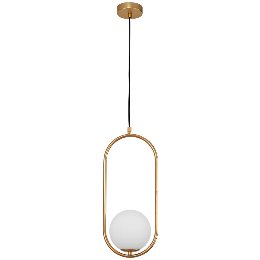 Opálově bílé skleněné závěsné světlo Nova Luce Obitar 20 cm Nova Luce