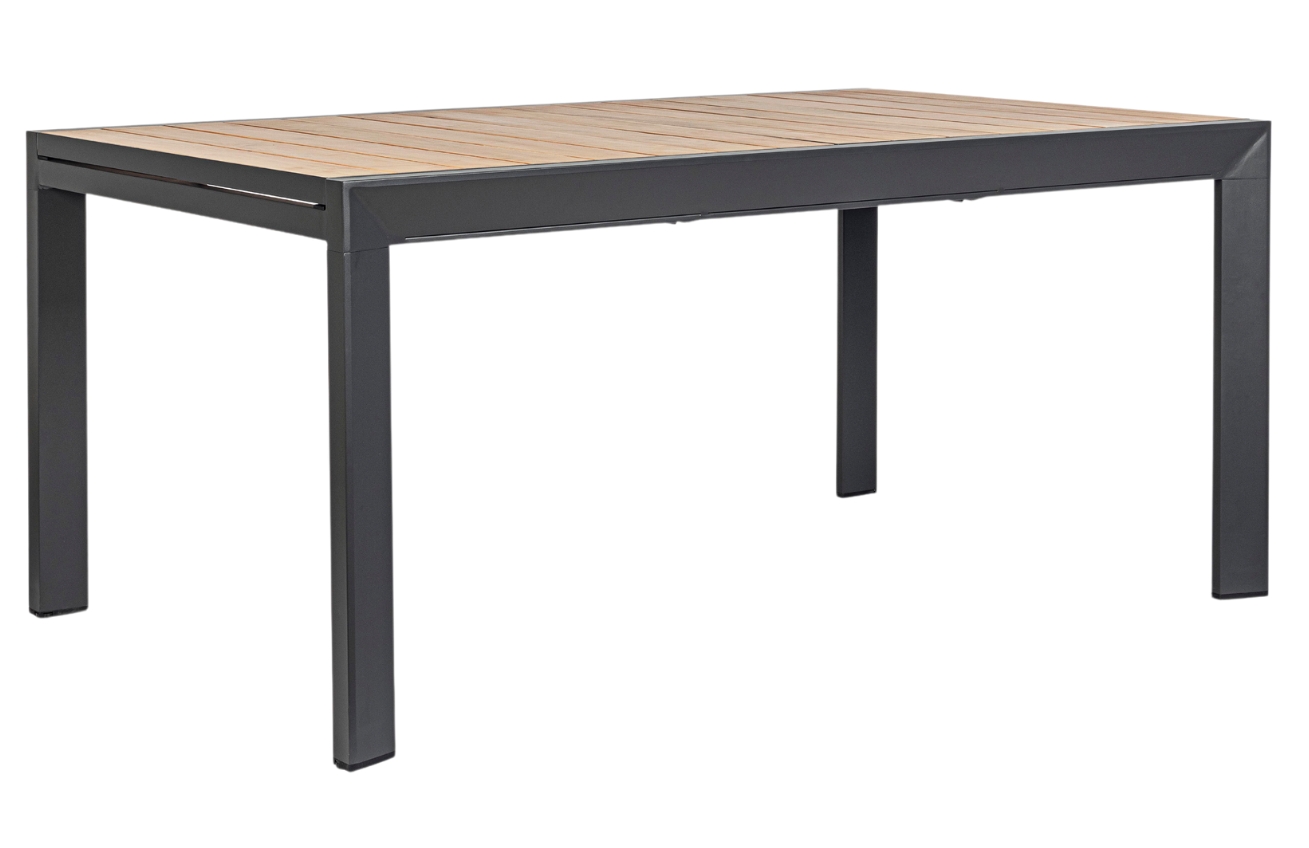 Černý hliníkový zahradní rozkládací jídelní stůl Bizzotto Belmar 160/240 x 100 cm Bizzotto
