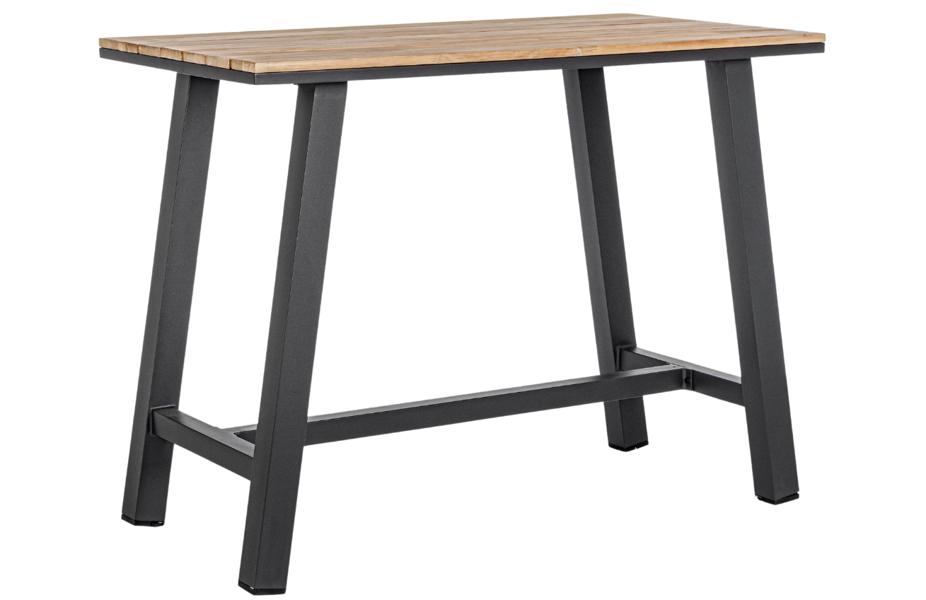 Černý hliníkový zahradní barový stůl Bizzotto Skipper 131 x 73 cm Bizzotto