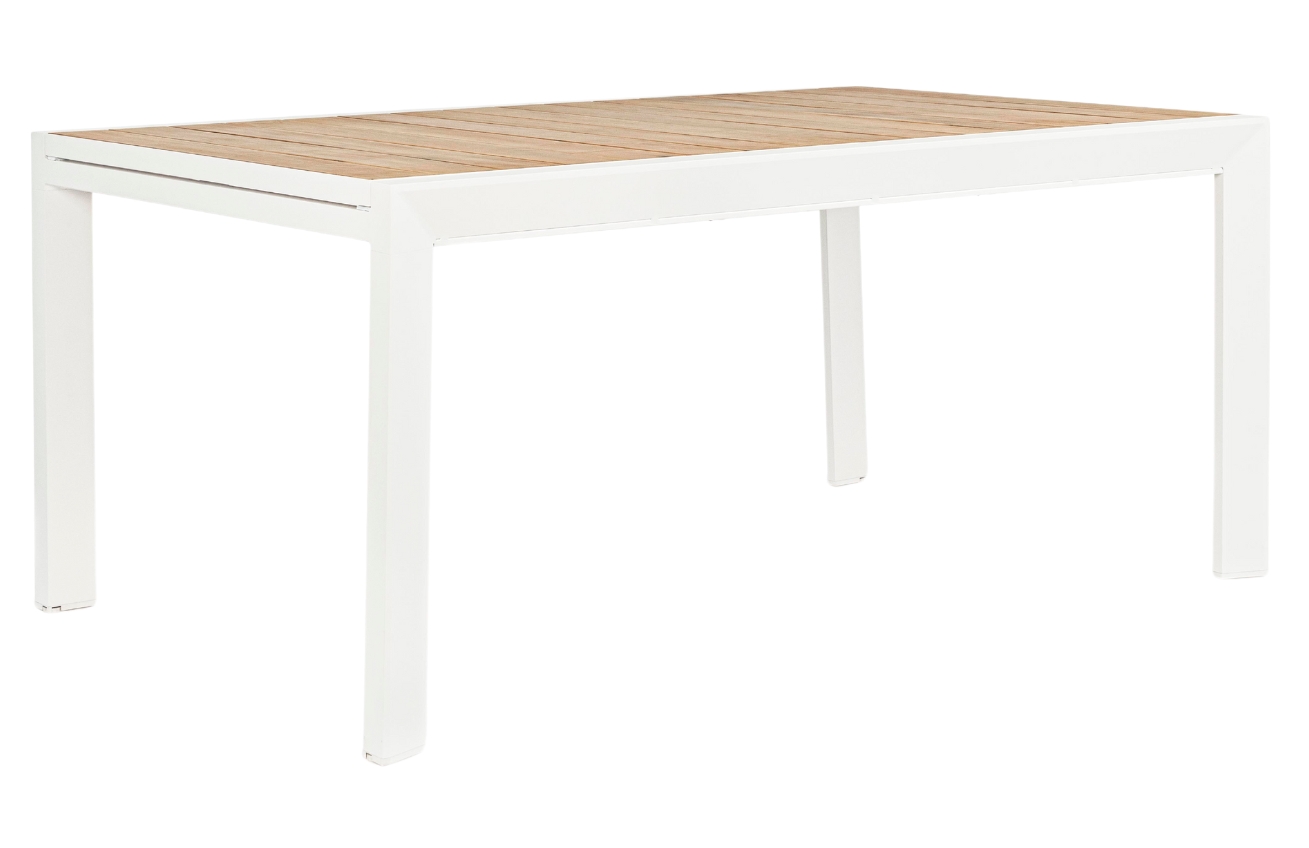 Bílý hliníkový zahradní rozkládací jídelní stůl Bizzotto Belmar II. 160/240 x 100 cm Bizzotto