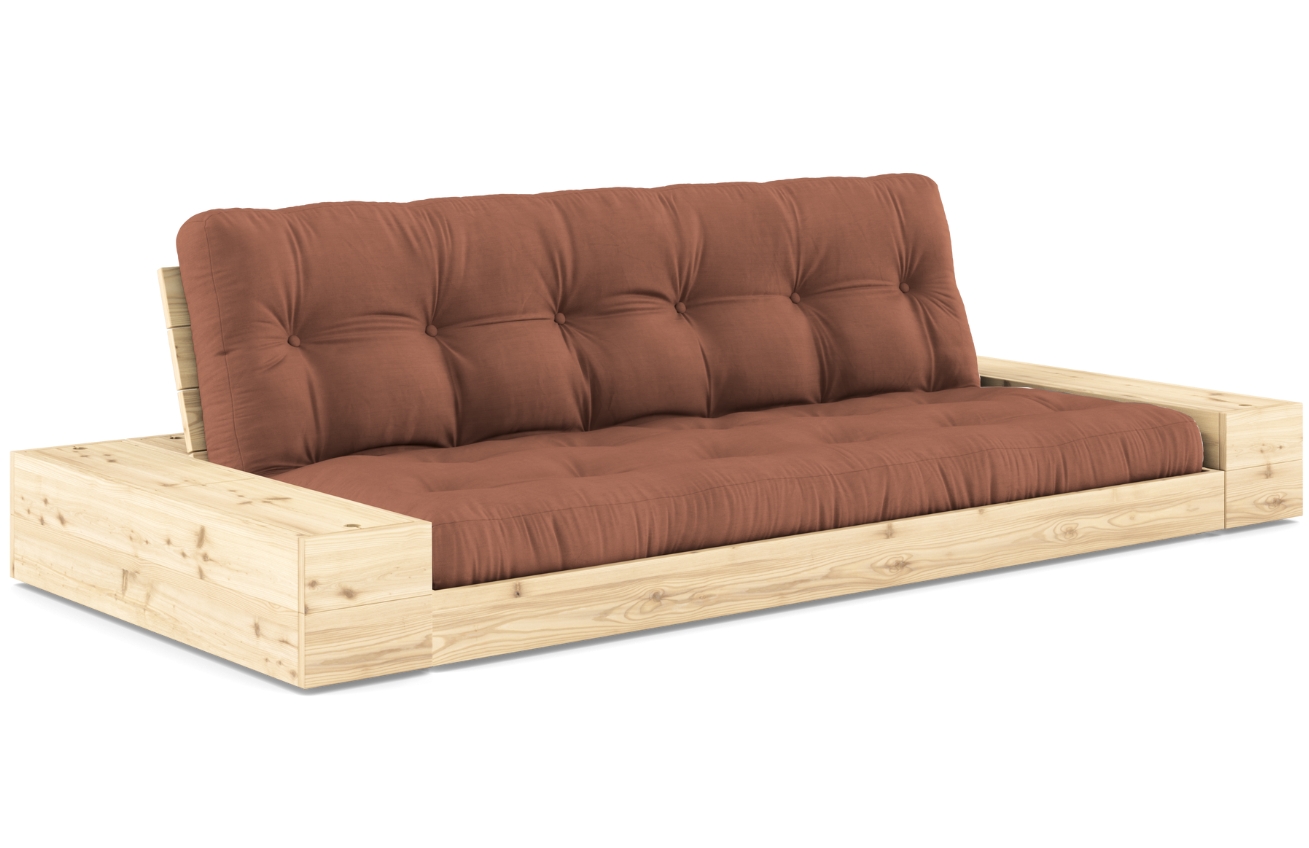 Hnědá dvoumístná rozkládací pohovka Karup Design Base 244 cm Karup Design