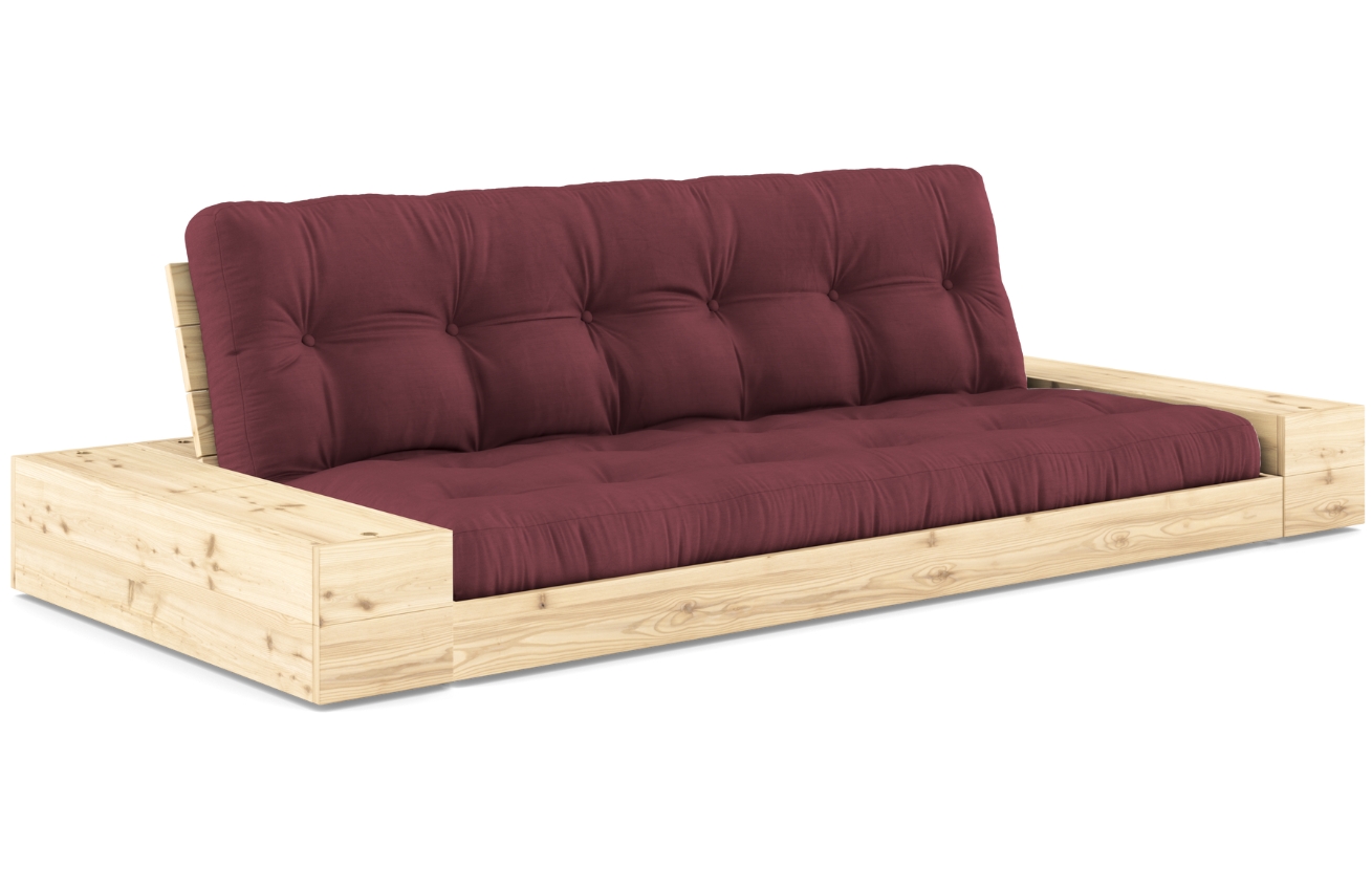 Bordově červená dvoumístná rozkládací pohovka Karup Design Base 244 cm Karup Design