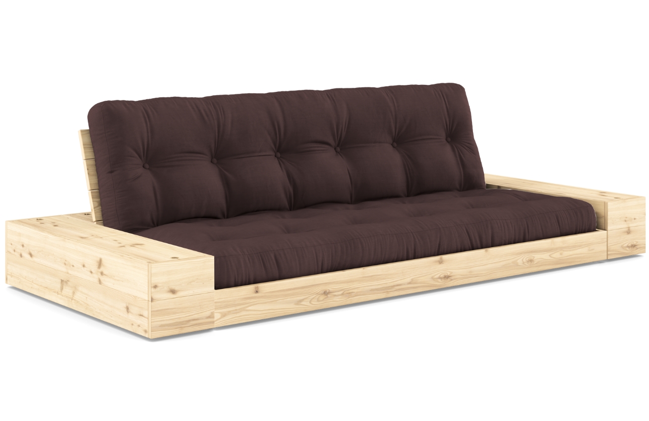 Tmavě hnědá dvoumístná rozkládací pohovka Karup Design Base 244 cm Karup Design