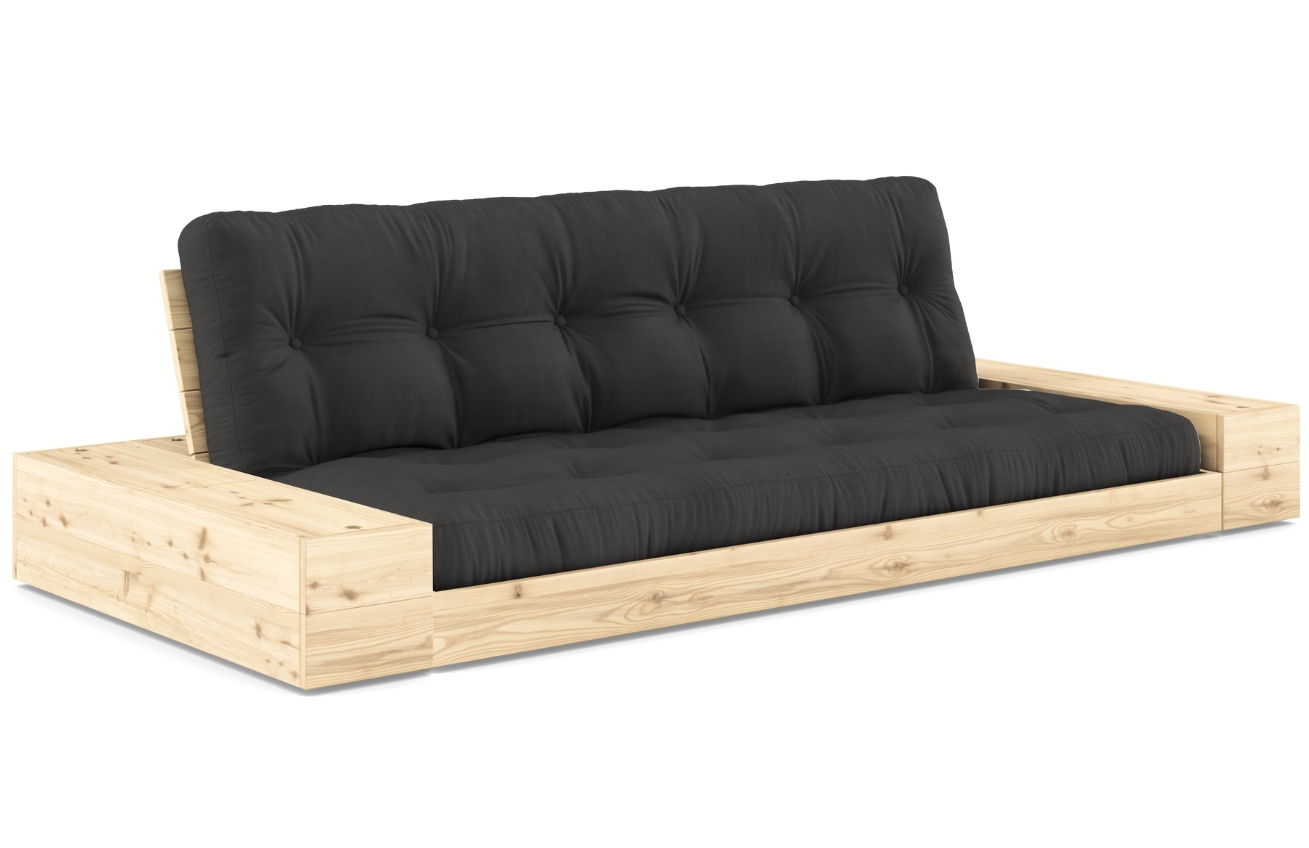 Tmavě šedá dvoumístná rozkládací pohovka Karup Design Base 244 cm Karup Design