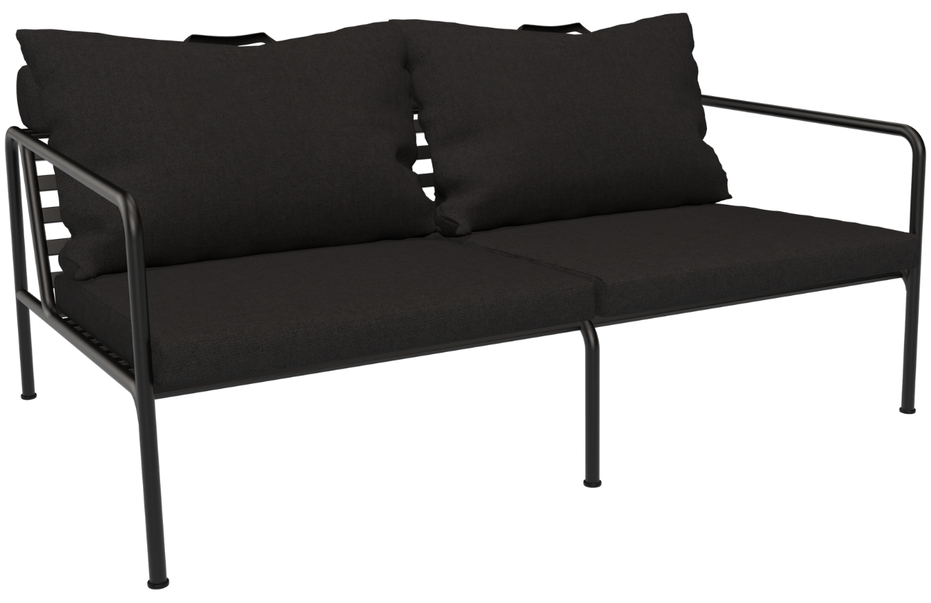 Černá čalouněná zahradní dvoumístná pohovka HOUE Avon 159 cm II. Houe