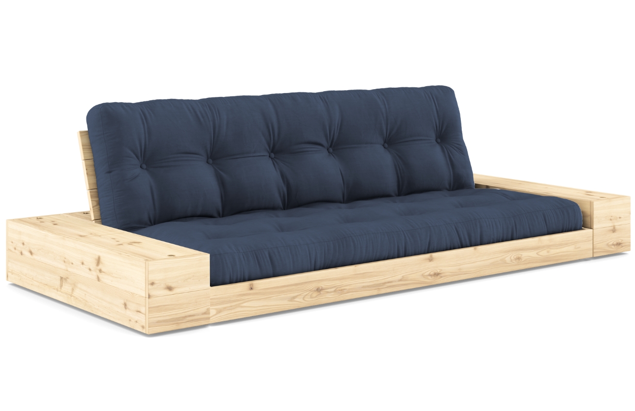 Tmavě modrá dvoumístná rozkládací pohovka Karup Design Base 244 cm Karup Design