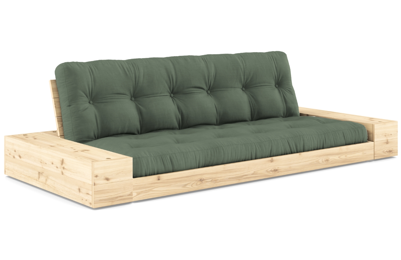 Zelená dvoumístná rozkládací pohovka Karup Design Base 244 cm Karup Design