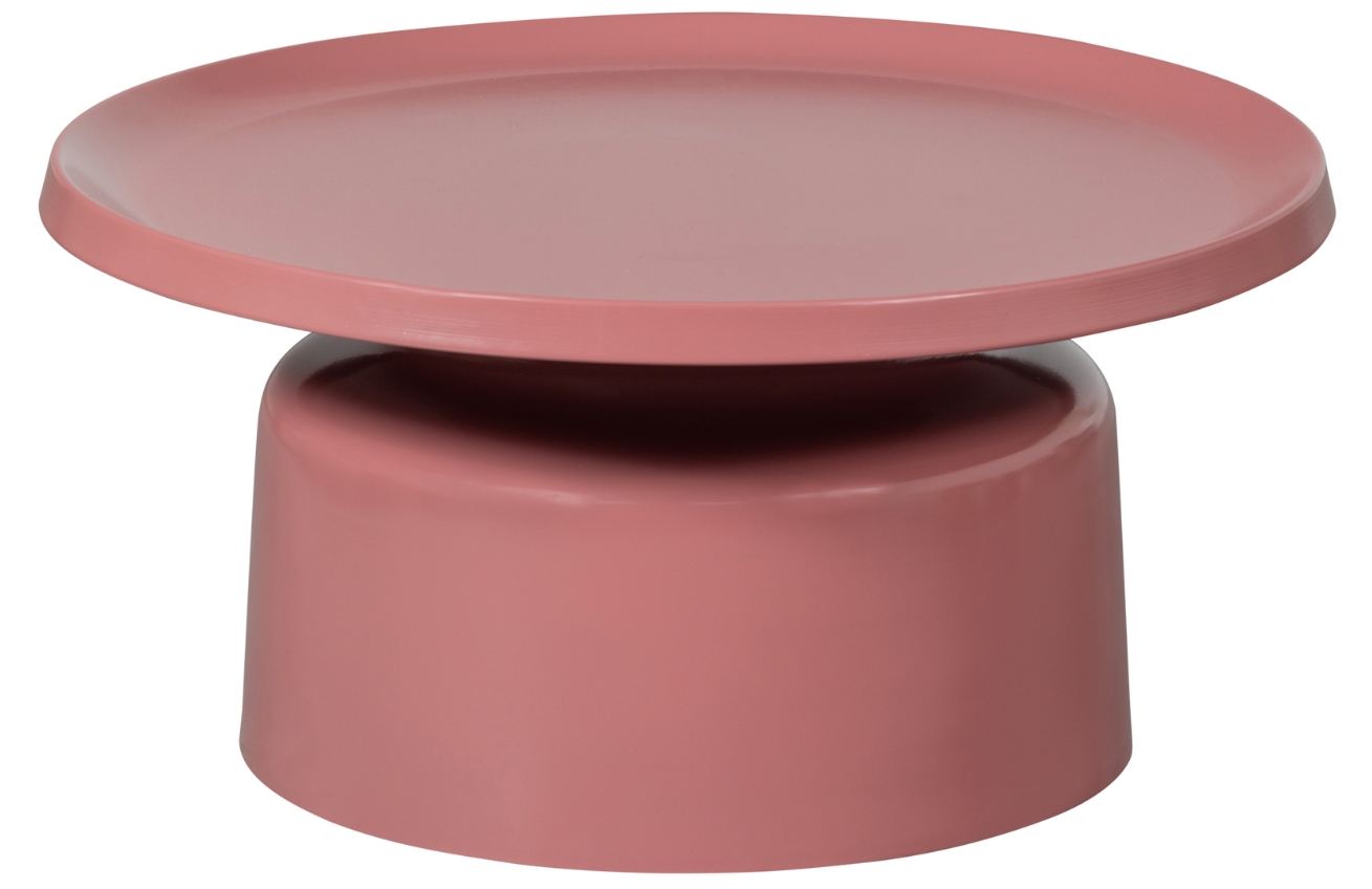 Hoorns Růžový kovový konferenční stolek Dakin 74 cm Hoorns