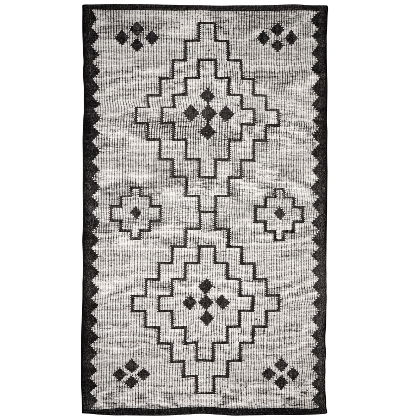 Hoorns Černobílý koberec Oman 160 x 230 cm s aztéckým vzorem Hoorns