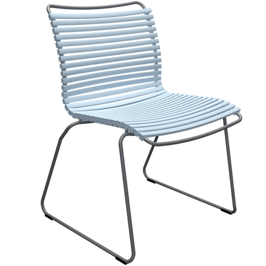 Světle modrá plastová zahradní židle HOUE Click Houe