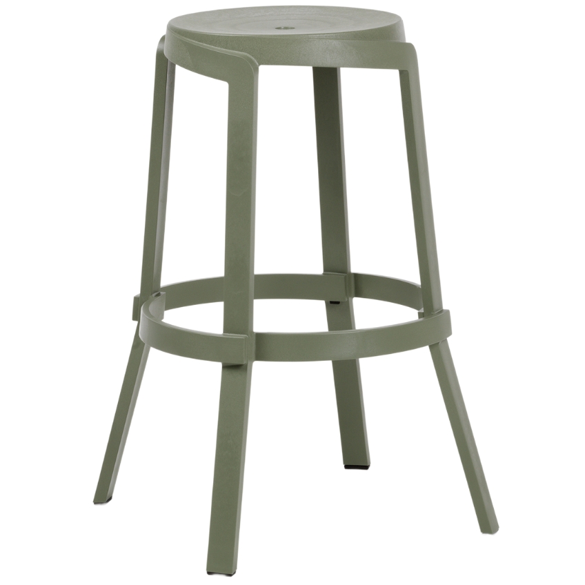 Nardi Zelená plastová zahradní barová židle Stack Maxi 76