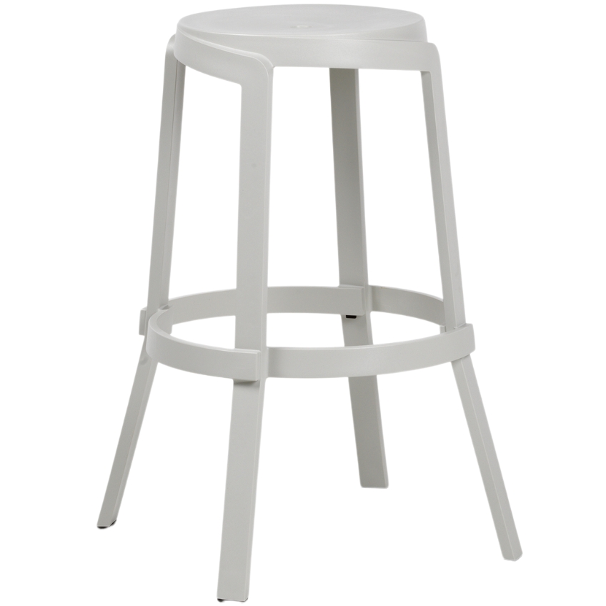 Nardi Bílá plastová zahradní barová židle Stack Maxi 76