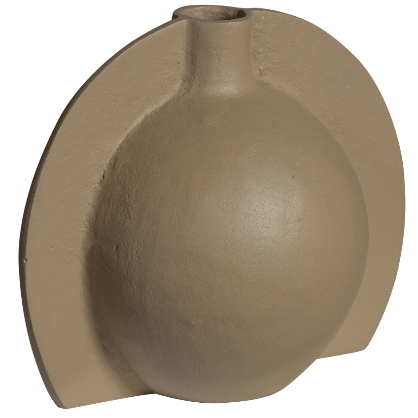Hoorns Béžová kovová váza Tatlin 22 cm Hoorns