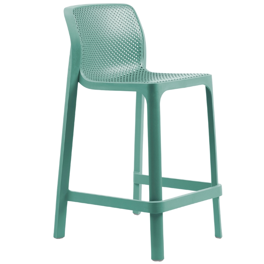 Nardi Tyrkysově modrá plastová zahradní barová židle Net 65 cm Nardi