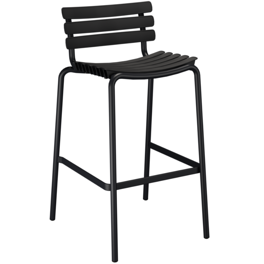 Černá plastová zahradní barová židle HOUE ReCLIPS 79 cm Houe