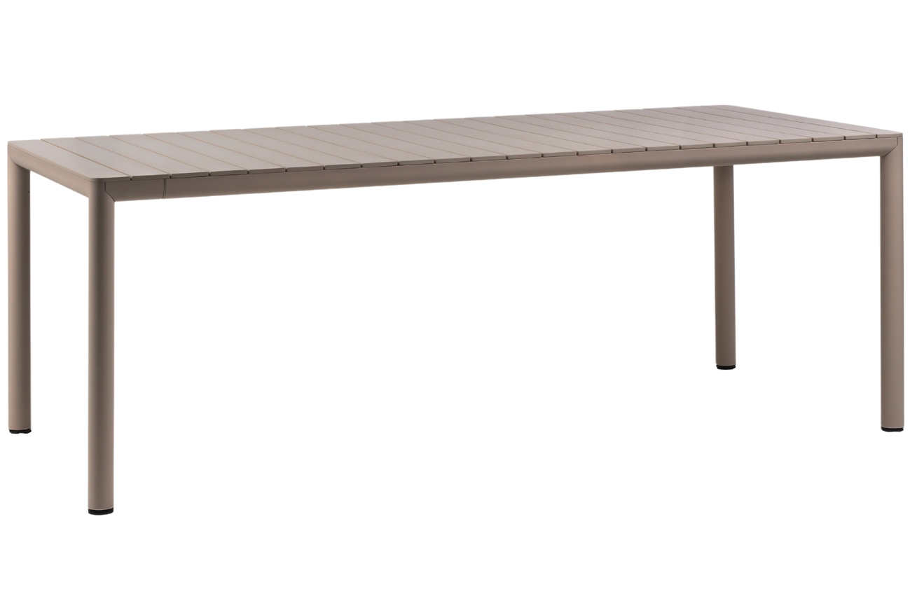 Nardi Světle hnědý plastový rozkládací zahradní stůl Tevere 211/275 x 100 cm Nardi
