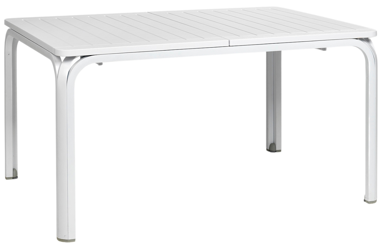 Nardi Bílý plastový rozkládací zahradní stůl Alloro 140/210 x 100 cm Nardi