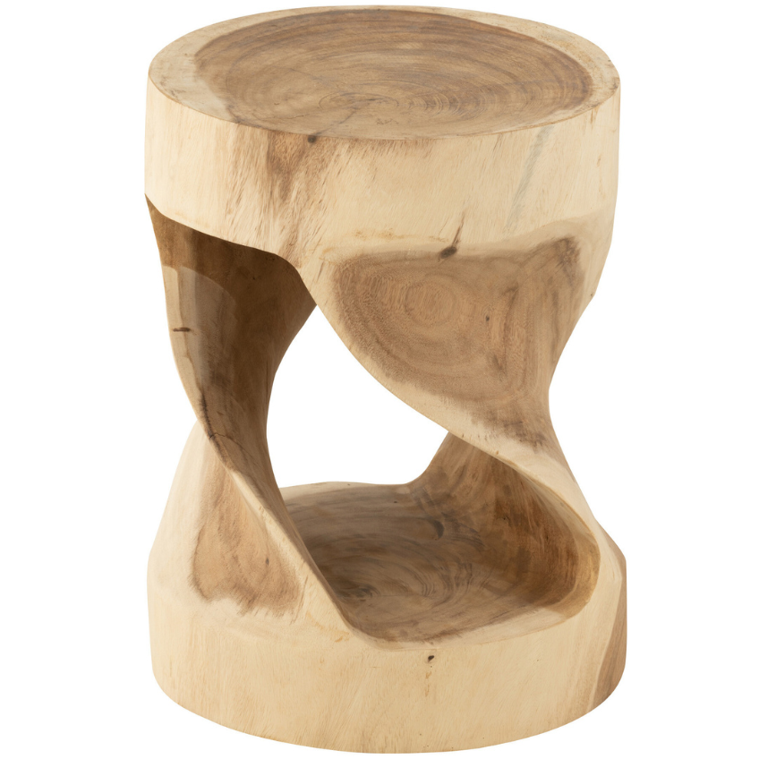 Dřevěný odkládací stolek J-line Twistie 35 cm J-line