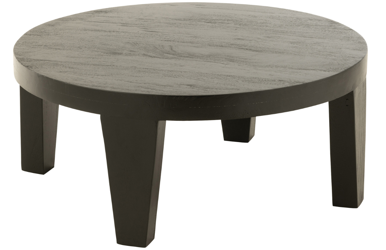 Černý dřevěný konferenční stolek J-line Buara 80 cm J-line