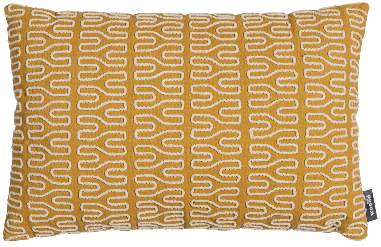 Hoorns Hořčicově žlutý bavlněný polštář Mani 40 x 60 cm Hoorns
