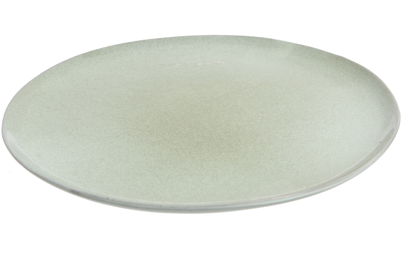 Zelený keramický talíř J-line Dotre 34 cm J-line