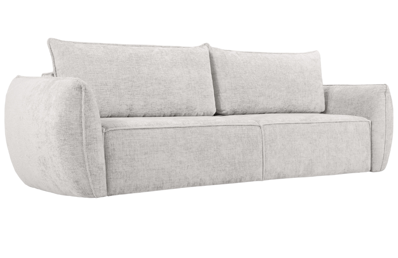 Světle šedá čalouněná třímístná rozkládací pohovka Windsor & Co Eris 244 cm Windsor & Co