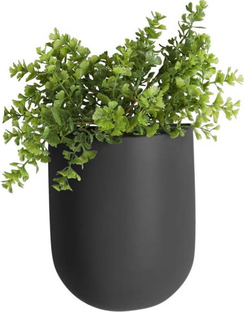 Matně černý nástěnný keramický květináč PT LIVING Oval PT LIVING