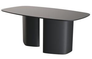 Čern&yacute; lakovan&yacute; j&iacute;deln&iacute; stůl RAGABA LEUKO 180 x 100 cm Ragaba