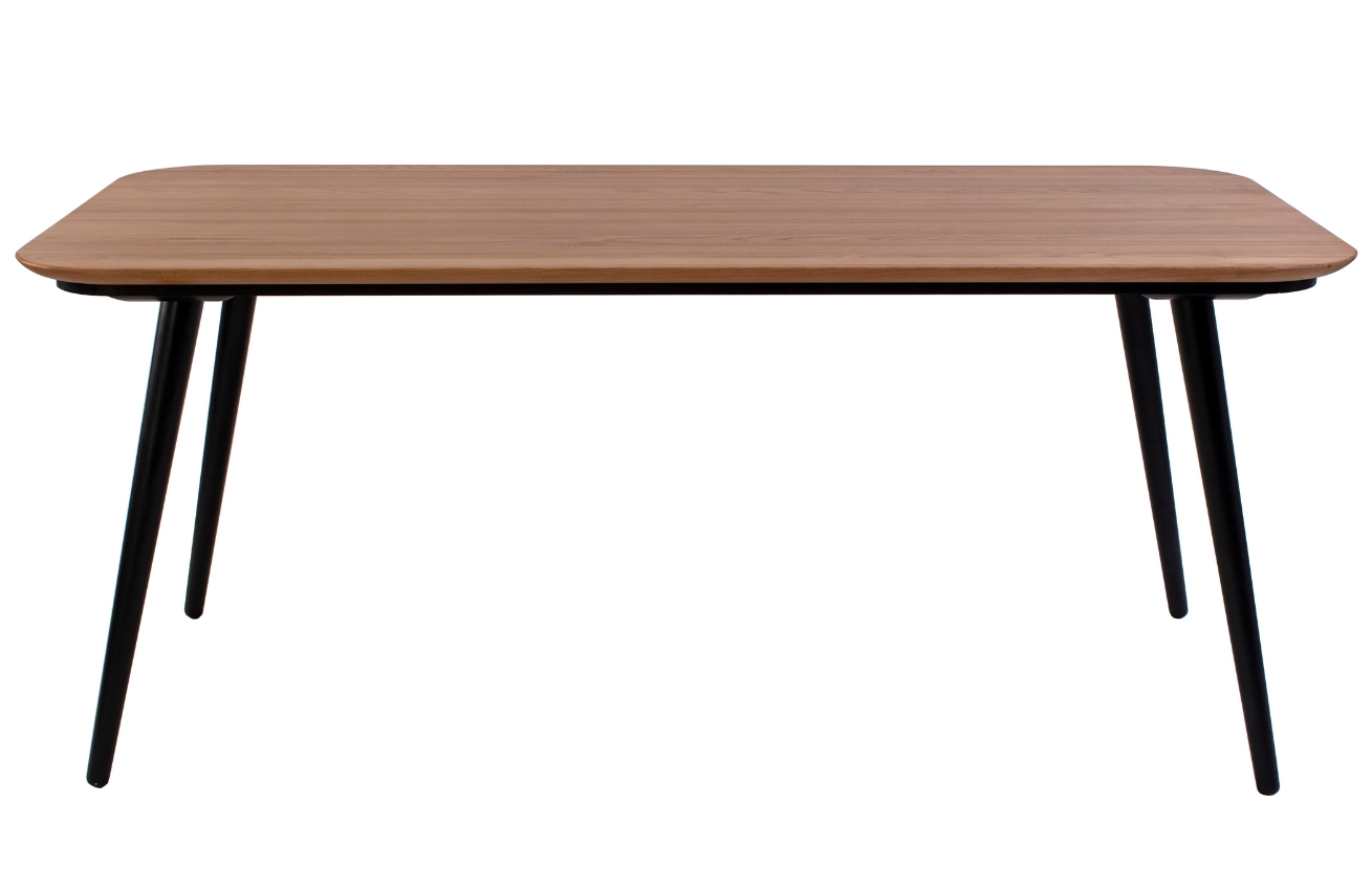 Dřevěný jídelní stůl RAGABA CONTRAST 180 x 90 cm s černou podnoží Ragaba